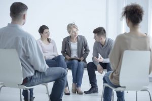 Friends and family in a counseling session.